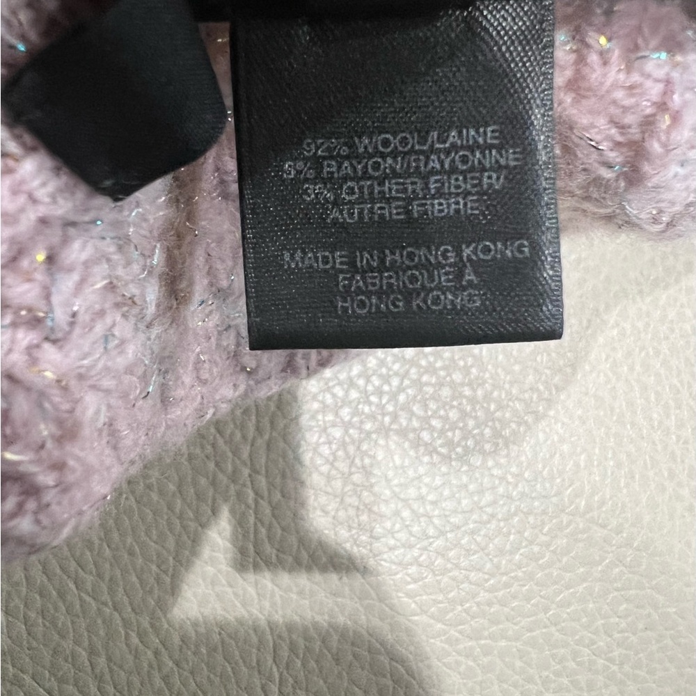 Marc Jacobs Pink Wool Cardigan Cropped Pearl Sz M - Picture 9 of 11